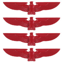 4Pcs Red Metal Wing Car Stickers 3D Eagle Decals Durable Car Badge