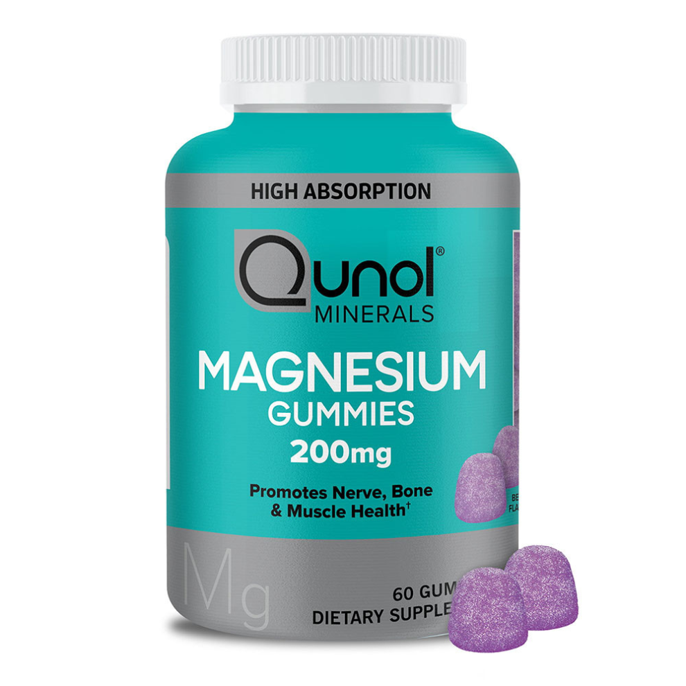 Qunol Magnesium Gummies Mixed Berry 200Mg 60 Count
