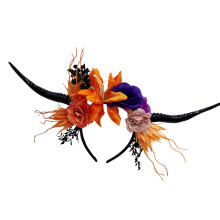 Halloween zwarte antilope hoorn hoofdband met-D