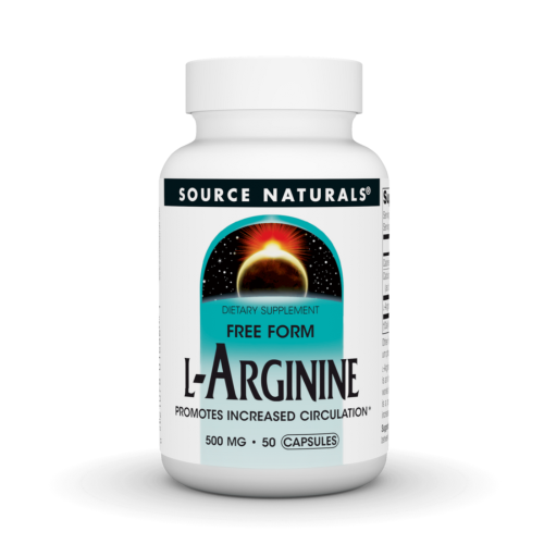 Source Naturals L-Arginine 500mg Free Form - 50 Capsules