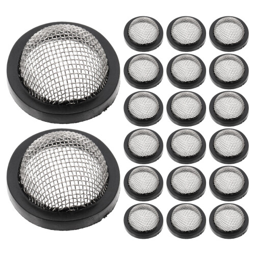 25Pcs Durable Rubber Hose Gaskets with Fine Filter Screen for Plumbing