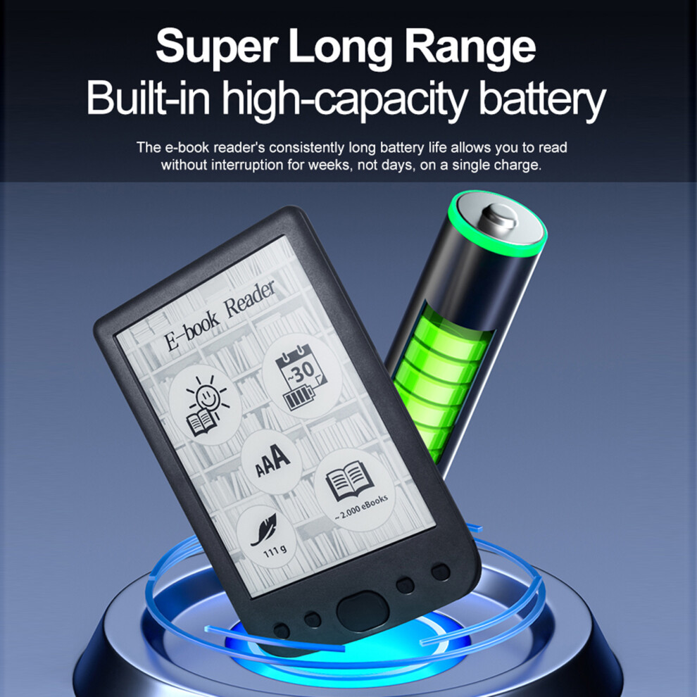 6" E-Book Reader Compact Design