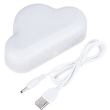 Cloud Shaped Digital Alarm Clock White