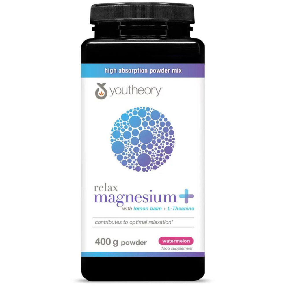 Youtheory Magnesium Powder With Lemon Balm, Watermelon - 400G