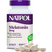 Natrol Melatonin 3mg Supplement for Adults - 60 Tablets