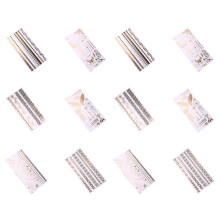 12Pcs Colorful Temporary Body Stickers Waterproof Decorative for Women