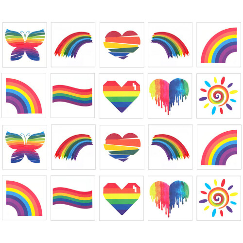 Gradient Stickers Temporare Gezichtstatoeages