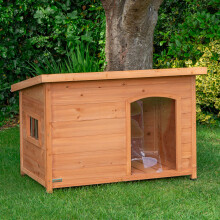 82cm x 1.16m Large Outdoor Garden Wooden Dog House Kennel with Window