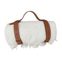 Couverture de camping synthétique pratique 180x180cm-Blanc