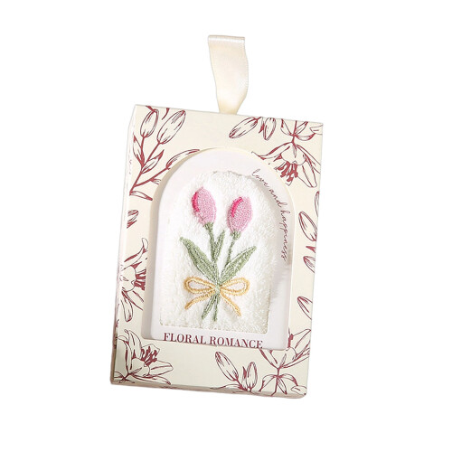 Stylish Absorbent Hand Towel With Flower Pattern Perfect-Red