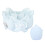 Flexible modifiable travel pillow With affixed Pump-light blue 1