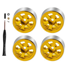 Easy Assembly 6061 Aluminum Wheels For 1/30 SCX30 Mini Car-gold