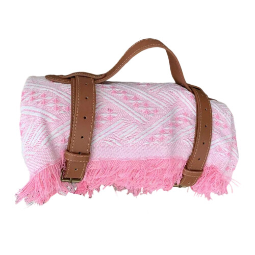 Universal 180x180cm Camping Blanket suitable For-white pink