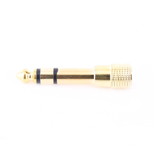 3.5mm to 6.5mm Stereo Headphone Adapter Gold