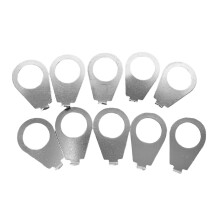 10Pieces Guitar Knob Position Markers Metal Indicators-Silver