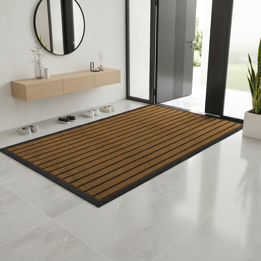 Imperial Rooms (, 60X90 Cm) Non Slip Rubber Mat Door Mats Indoor Outdoor Brown