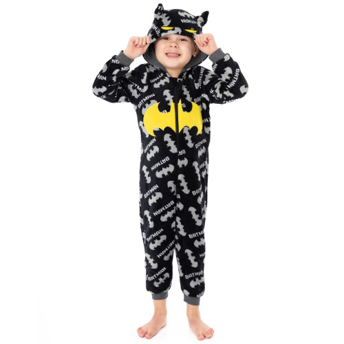 DC Comics (7-8 Years) DC Comics Batman Onesie (Boys Grey)