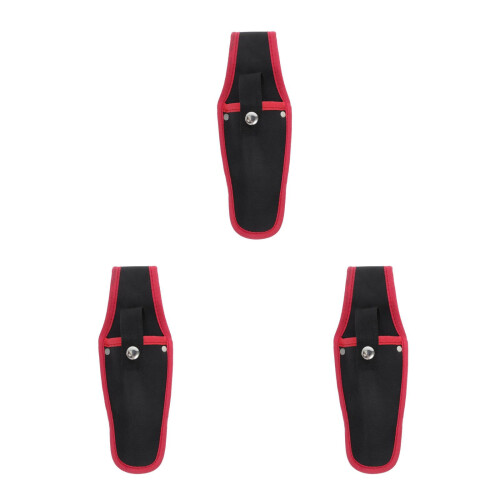 3Pièces Pochette Outils Noire Compacte Usage Maison Jardinage