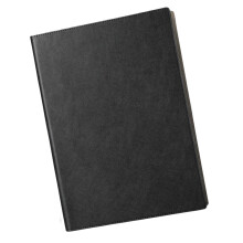 PU Leather A4 Folders Features Magnetic Seal for-Black