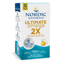 (180 Softgels) Nordic Naturals Ultimate Omega 2X - 2150mg Omega-3 Lemon Softgels