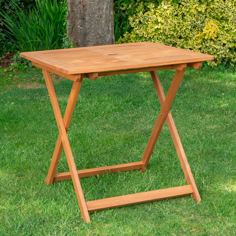Samuel Alexander Windermere 4 Person Outdoor Square Wooden Folding Garden Table