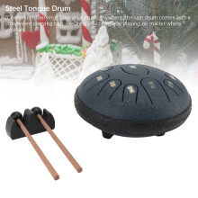 6 Inch 11 Note Steel Tongue Drum Navy Blue