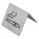 Stainless Steel No Smoking Sign for Table 2 Pack 1