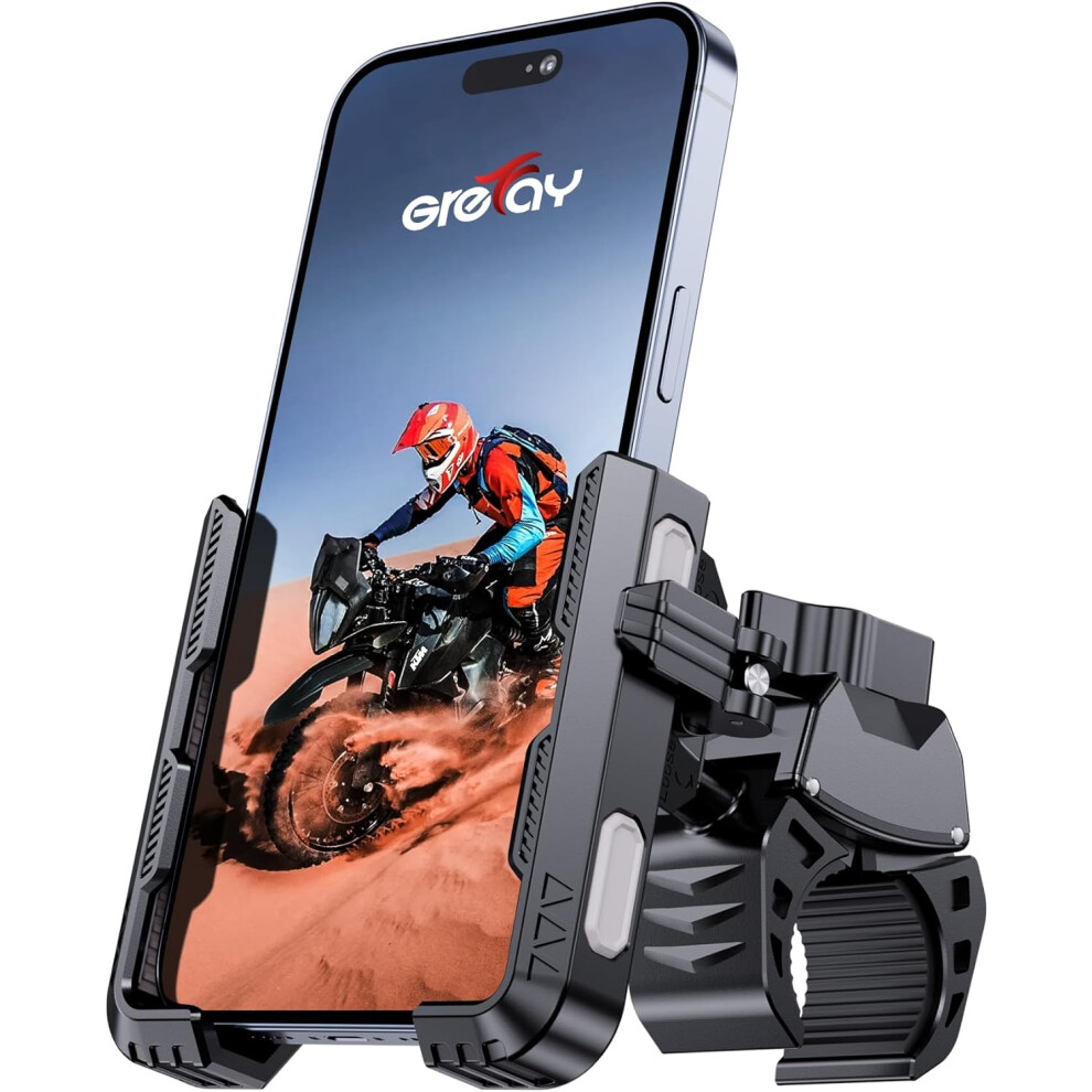Grefay Bike Phone Holder Motorbike Phone Holder [1S Quick Release Robust Connections] Anti Shake 5060150369810