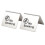 Stainless Steel No Smoking Table Tent 2pc 1