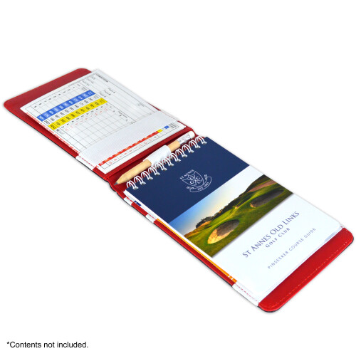 On Par Premium Croc Golf Scorecard Holder - Black / Red 1