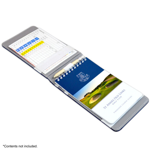 On Par Premium Ostrich Golf Scorecard Holder - Navy / Grey 2