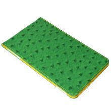 On Par Premium Ostrich Golf Scorecard Holder - Green / Yellow