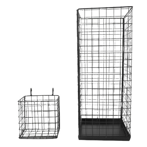 Geometric Umbrella Bin Stand Iron