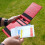On Par Real Leather Ostrich Scorecard Holder - Black/Red 4