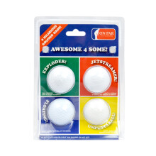 On Par Novelty Joke Golf Balls - 4 Pack