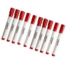 10 Stuks Uitwisbare Whiteboard Marker Pen Sneldrogende-Rood