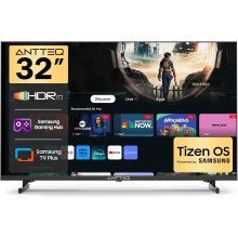 Antteq 32 Inch Smart TV, 32" Tizen OS HD Television with Netflix Disney+ Gaming Hub Samsung TV Plus Dolby Audio, Small TV for Bedroom or Kitchen