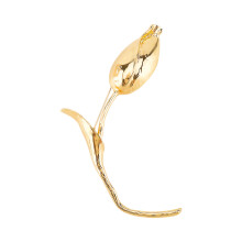Legering Tulpen Bud Revers Pin Legering Bloemen Broche-Goudkleur