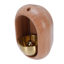 Elegant Brass Wood Doorbell