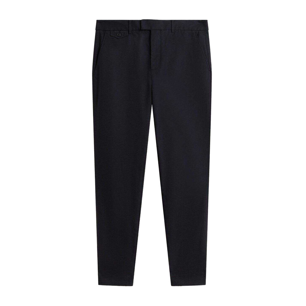 Ted Baker (M, Navy) Mens Houndstooth Trousers Blue,Multicoloured