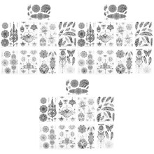 27Sheets Assorted Color Mandala Sticker Set Waterproof Party Decor