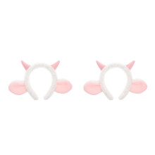 2St Fluffy Roze Lamoren Hoofdband Voor Vrouwen En Kinderen
