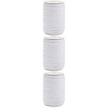 3Rolls White Clothing Stretch Belt Roll Polyester for Sewing Crafts