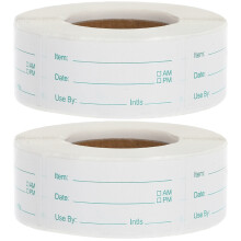 2Rollen Veiligheidsstickers Voor Voedselopslag Met Schrijfbare