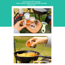 Food Grade PET Camping Spice Dispenser 5pk