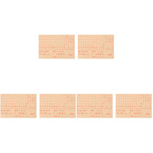 6Feuilles Stickers Clavier Notebook Orange Lettres Claires Anti-Usure