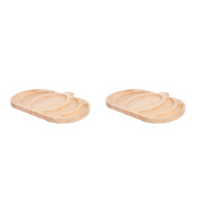 2Pièces Plateau Bois Kaki Pour Fromages Fruits Halloween