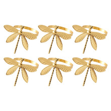 Elegant Oil Drip Metal Napkin Rings Easy Installation For-Gold
