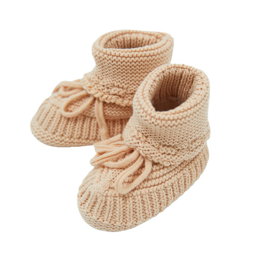 Breathable Prewalker Crib Shoes First Walking Shoes-apricot