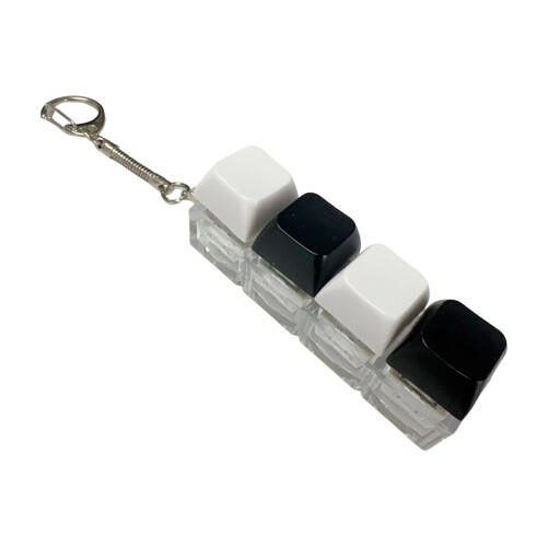 4 Key Portable Press Button Toy for Stress-black and white